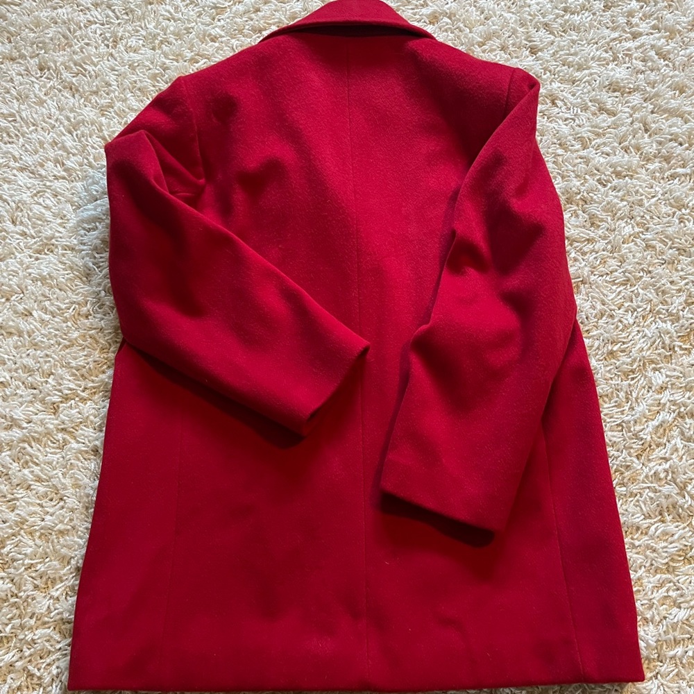 Talbots Red Pea Coat - Picture 5 of 8
